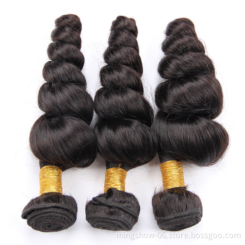 100% Indian human hair loose wave virgin hair
